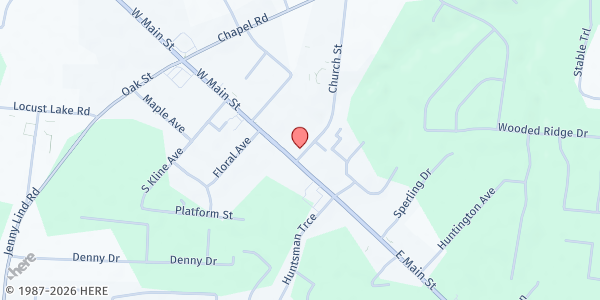 Map showing Amelia United Methodist Church at 19 E. Main Street, Amelia, OH