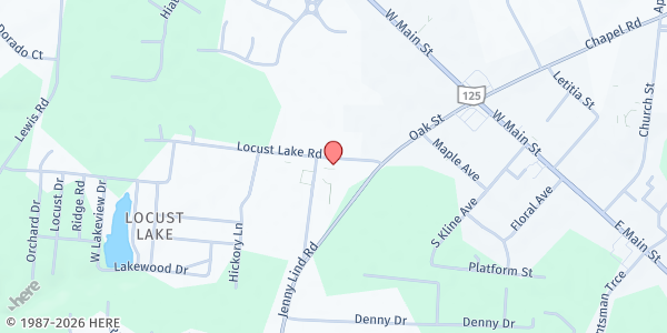 Map showing St. Bernadette SVDP at 1479 Locust Lake Road, Amelia, OH