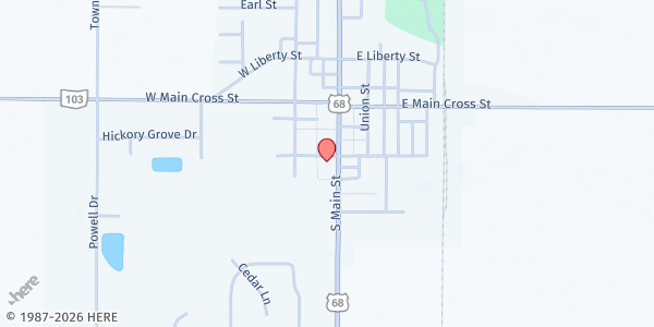 Map showing Good Hope Lutheran Summer Feeding - Arlington at 300 S. Main St., Arlington, OH