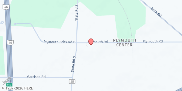 Map showing Plymouth Methodist Church at 970 Plymouth Brick Rd W, Ashtabula, OH