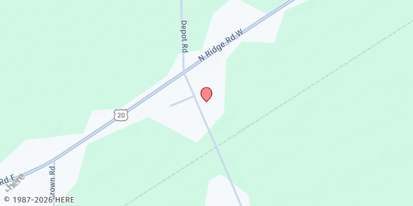 Map showing Saybrook Methodist Church at 7900 DEPOT RD, Ashtabula, OH