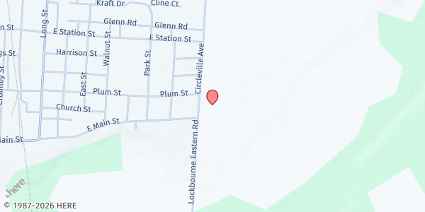 Map showing The Village Table at 30 Viking Way, Ashville, OH