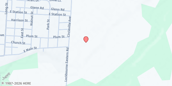 Map showing Village Chapel UMC at 30 Circleville Ave., Ashville, OH