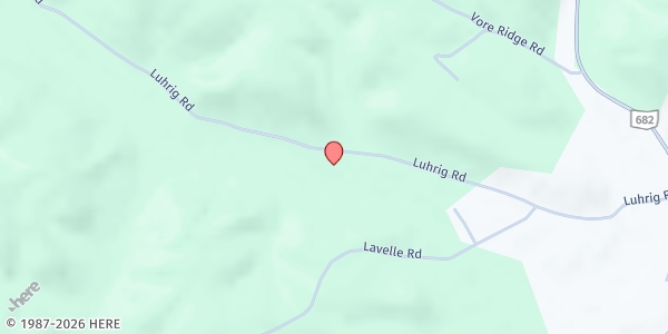 Map showing Good Works Inc. at 7857 Luhrig Rd, Athens, OH