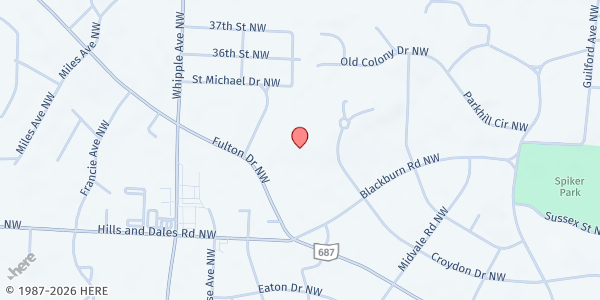 Map showing Calvary Temple Assembly of God at 3951 Fulton Dr., Avondale, OH