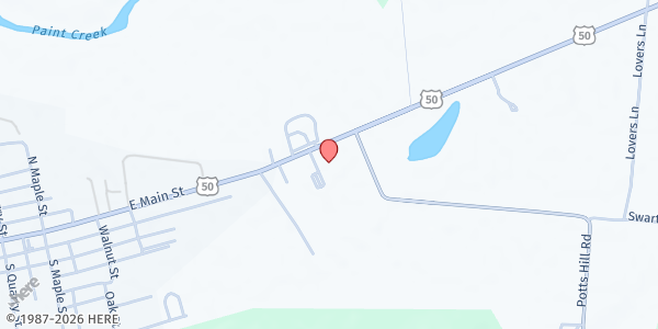 Map showing J216 Ministry at 4988 U.S. 50, Bainbridge, OH