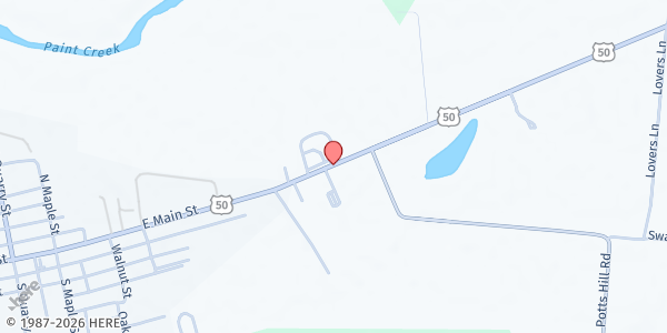 Map showing J216 Ministry - Food Pantry at 4988 US-50, Bainbridge, OH