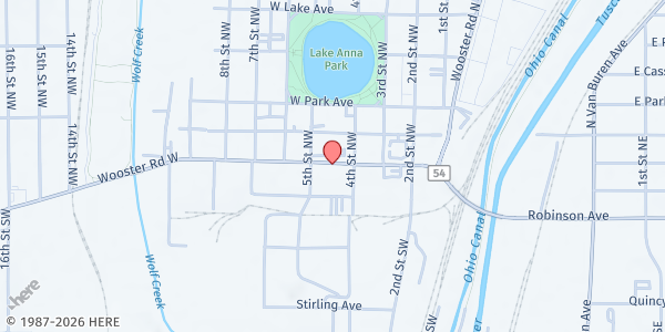 Map showing Salvation Army Barberton Distribution Center at 560 WOOSTER RD W, BARBERTON, OH