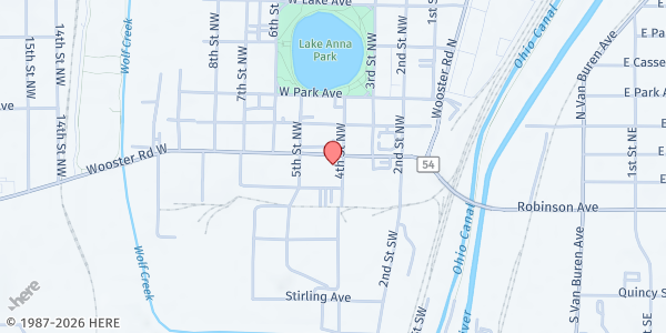 Map showing The Salvation Army - Barberton at 560 Wooster Rd. W., Barberton, OH