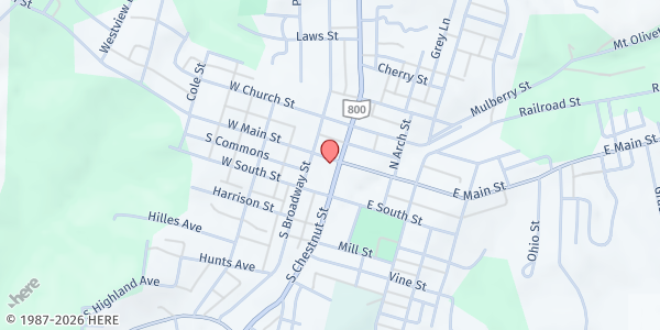 Map showing Barnesville SVDP at 114 West Main St., Barnesville, OH