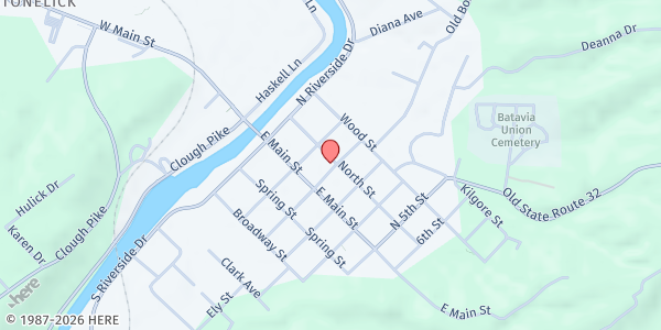 Map showing Salvation Army Batavia at 87 North Market Street, Batavia, OH