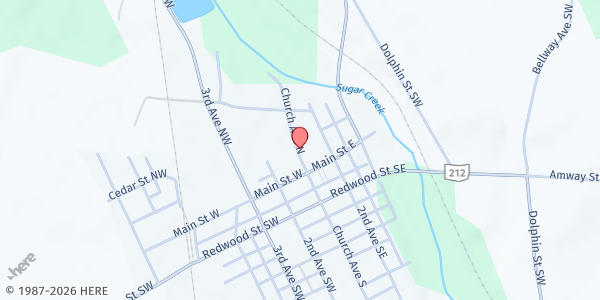 Map showing Believer's Assembly Church - Pantry at 131 N. Church Ave., Beach City, OH