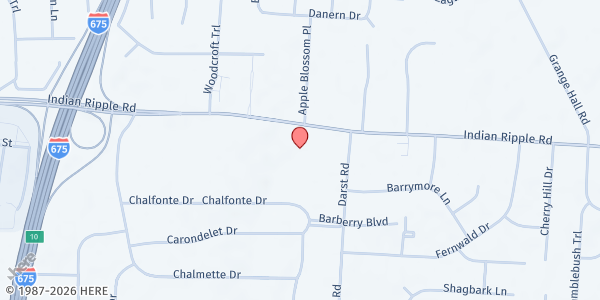 Map showing The Vineyard Church - Beavercreek at 4051 Ripple Rd., Beavercreek, OH
