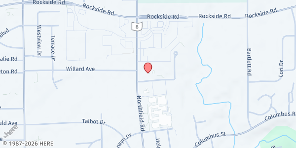 Map showing Southeast Hunger Center at 415 Northfield Rd, BEDFORD, OH