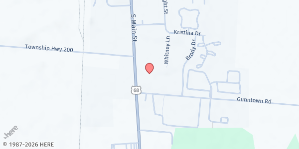 Map showing Kroger Parking Lot at 2129 S. Main St., Bellefontaine, OH