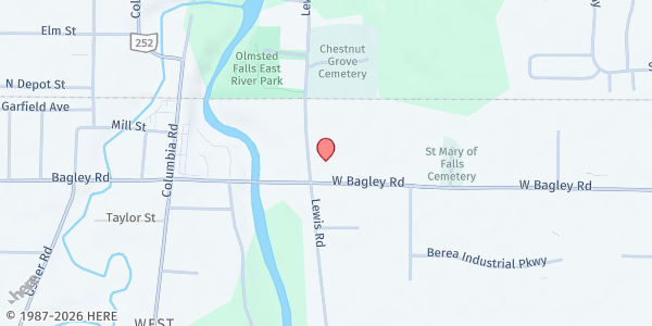 Map showing Church Street Ministries at 1480 W Bagley Rd, Berea, OH