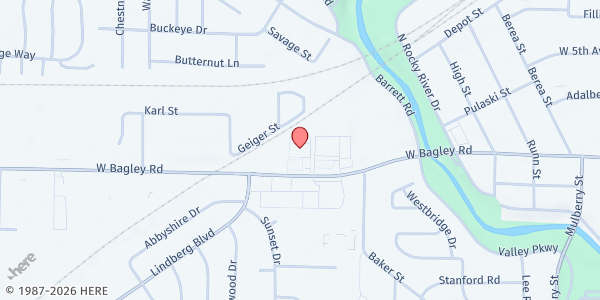 Map showing SCAN Hunger Center Pantry at 398 W. Bagley Rd Suite 3, Berea, OH