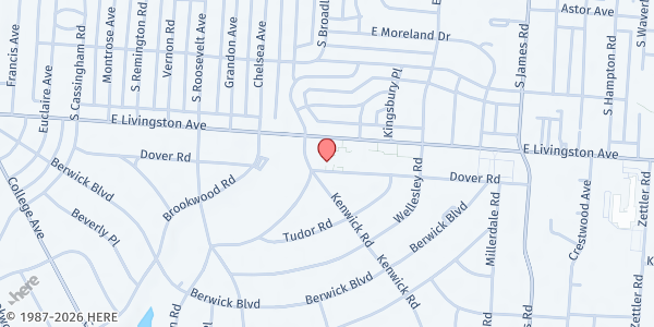 Map showing Bethesda Healing Ministry at 2744 Dover Road, Berwick, OH