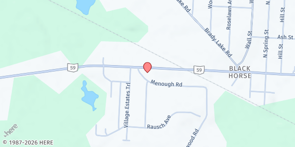 Map showing Upper Room Cultural Development Center at 3090 State Route 59, Black Horse, OH