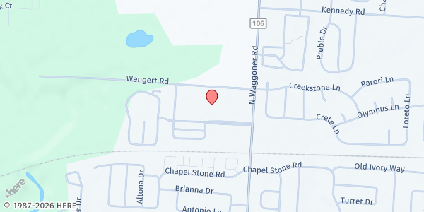 Map showing EASTPOINTE CHRISTIAN CHURCH at 745 North Waggoner Road, Blacklick, OH
