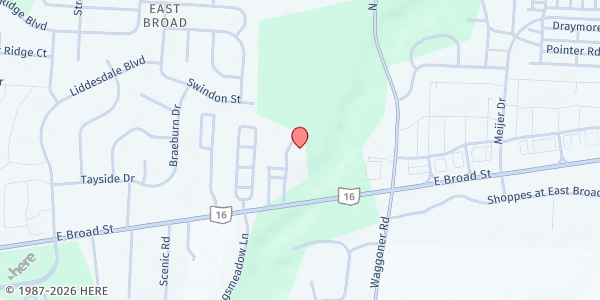 Map showing Pantry at 7510 E BROAD ST, BLACKLICK, OH