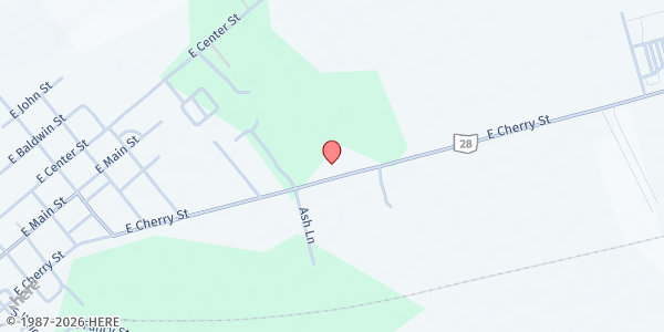 Map showing Blanchester Church of Christ at 911 Cherry St, Blanchester, OH