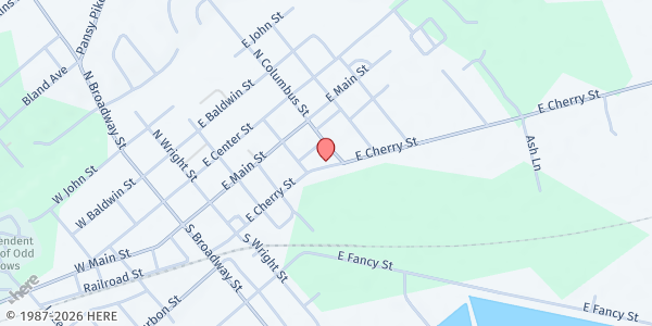 Map showing Blanchester Community Food Pantry at 318 E Main St, Blanchester, OH