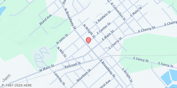 Map showing The ExChange at 203 S Wright St, Blanchester, OH