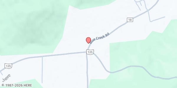 Map showing Adams County Shelter For The Homeless Inc. - Food Distribution Center at Blue Creek, Blue Creek, OH