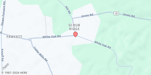 Map showing Liberty Chapel at 3889 White Oak Road, Blue Creek, OH