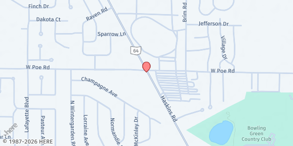 Map showing First Christian Church at First Christian Church, Bowling Green, OH