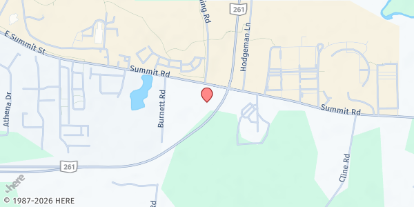Map showing The Salvation Army - Ravenna Direct Distribution at 1972 Summit Road, Brady Lake, OH