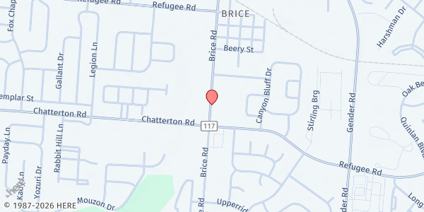 Map showing Brice UMC Food Pantry - Pantry at 3160 Brice Rd., Brice, OH