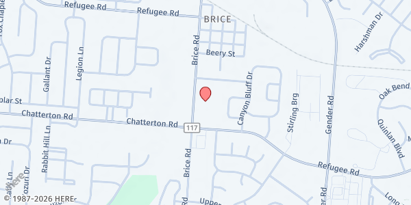 Map showing Brice United Methodist Church at 3160 Brice Rd., Brice, OH