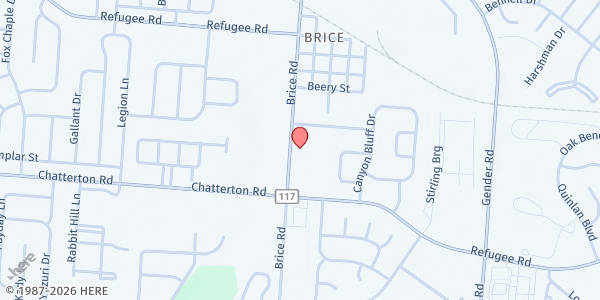 Map showing Brice United Methodist Church Food Pantry at 3160 Brice Road, Brice, OH