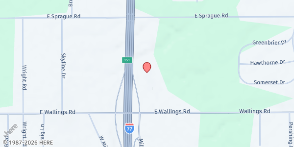 Map showing Care on the Square at 5055 E Wallings Rd, Broadview Heights, OH