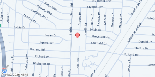 Map showing Redeemer Lutheran Church at 6151 Smith Rd, Brook Park, OH