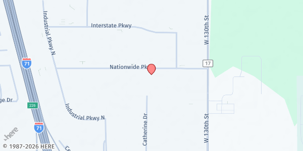 Map showing Brunswick Food Pantry at 2888 Nationwide Pkwy., Brunswick, OH