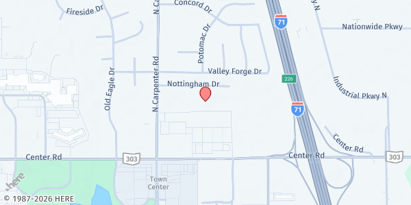 Map showing Brunswick Food Pantry Inc at 835 Pearl Rd., Brunswick, OH