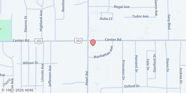 Map showing Brunswick United Methodist Church at 1395 Pearl Rd., Brunswick, OH