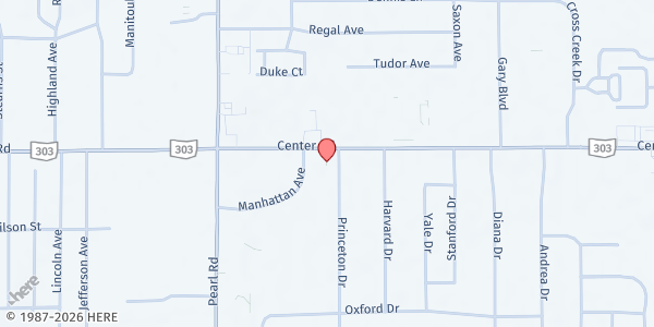 Map showing Oaks Family Care Center - Brunswick at 4196 Center Rd, Brunswick, OH