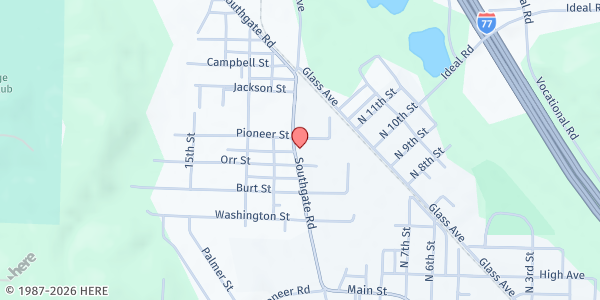 Map showing Church of Christ - Guernsey County LSS at 60330 Southgate Road, Byesville, OH