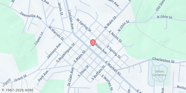 Map showing Harrison County Senior Center at 120 North Main Street, Cadiz, OH