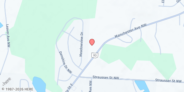 Map showing Canal Fulton Community Cupboard at 8101 Manchester Rd. NW, Canal Fulton, OH