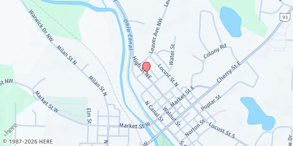 Map showing Luke 19 at 532 High St NE, Canal Fulton, OH