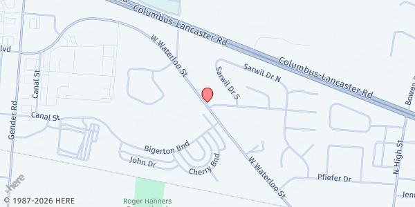 Map showing Canal Winchester Human Services - Pantry at 80 Covenant Way, Canal Winchester, OH