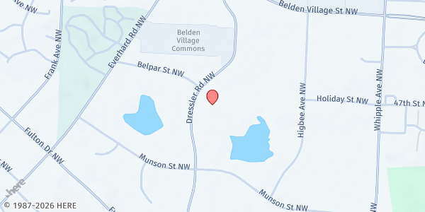 Map showing Caring Hearts Outreach at 4786 Dressler Road Northwest, Canton, OH