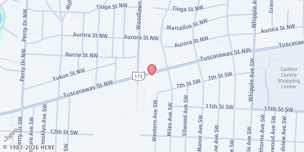 Map showing Central Baptist Pantry - Canton at 4736 W Tuscarawas St, Canton, OH