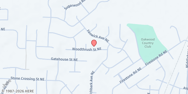 Map showing First Christian Church - Canton Pantry at 6852 Market Ave N Behind Church, Canton, OH