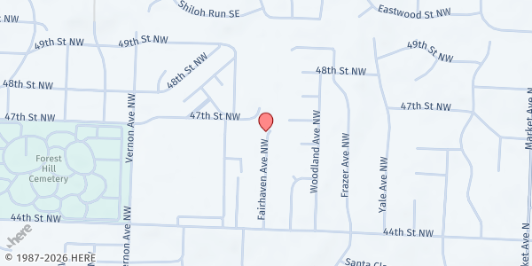 Map showing Holy Trinity Greek Orthodox Church Pantry at 4705 Fairhaven Ave NW, Canton, OH